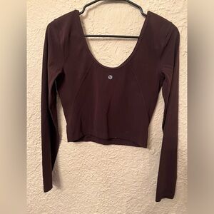 Lululemon Align Long Sleeve Shirt Brown no size tag (XS)6-8 (15”ptp,13”waist